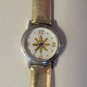 Gold and Silver Snowflake Watch